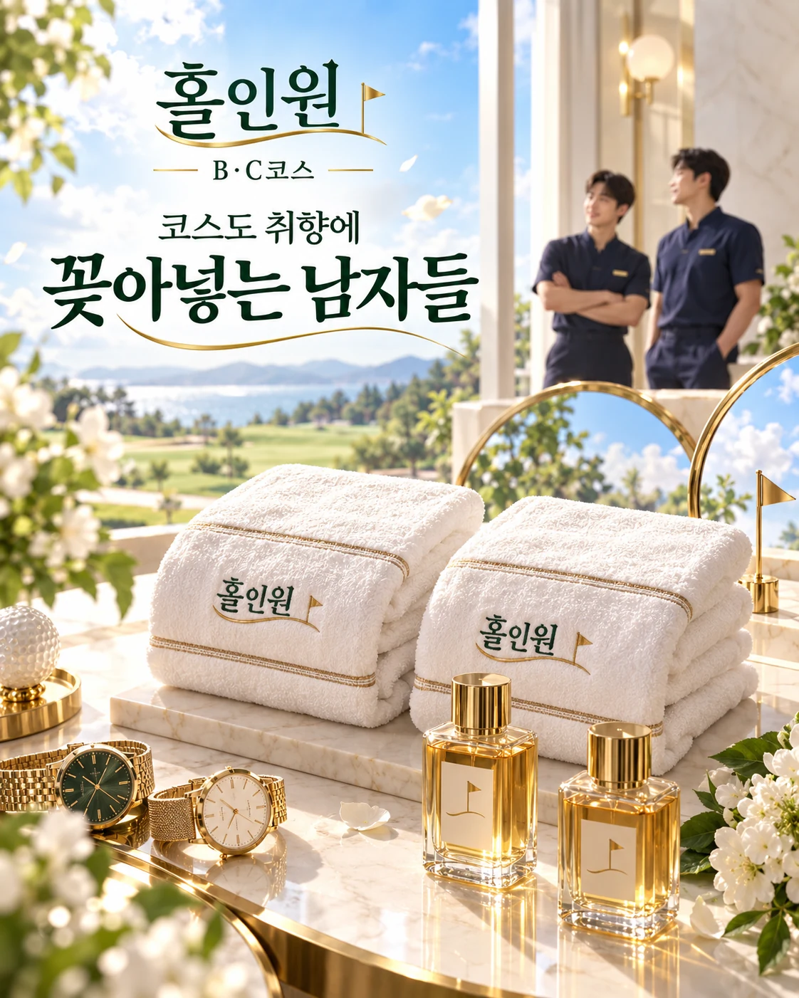 홀인원 B·C코스 브랜드 이미지 — 코스도 취향에 꽂아넣는 남자들
